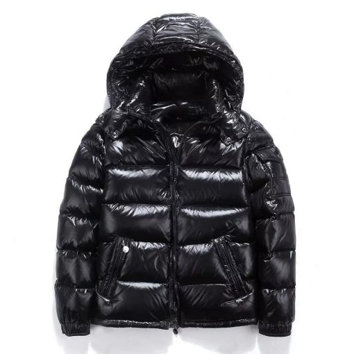 Down Coat Men's Bright Face Trend Hooded Short Thick Winter Bomber Shiny Puffer Men's Jacket